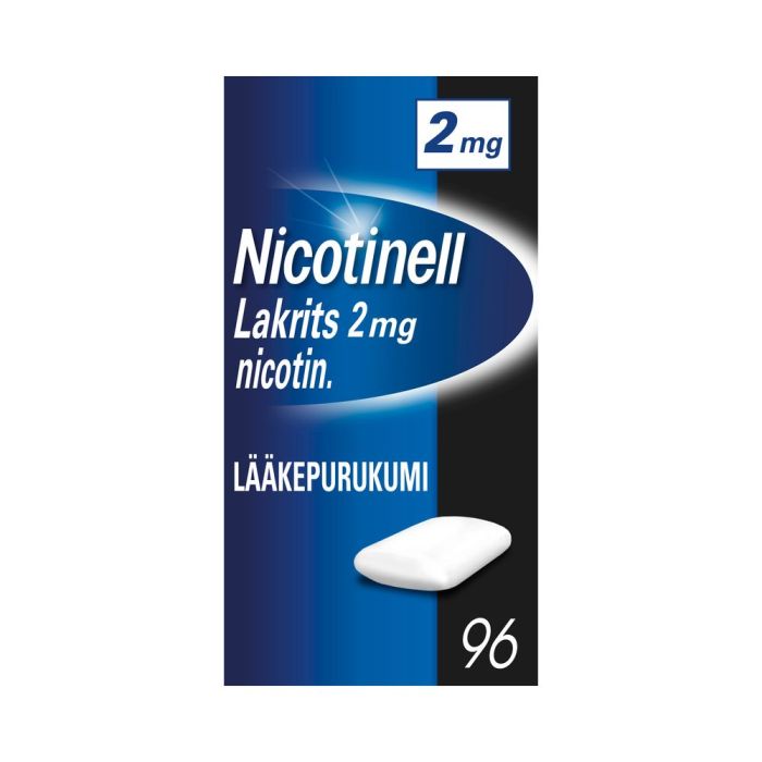 NICOTINELL LAKRITS lääkepurukumi 2 mg 96 fol kuva 10